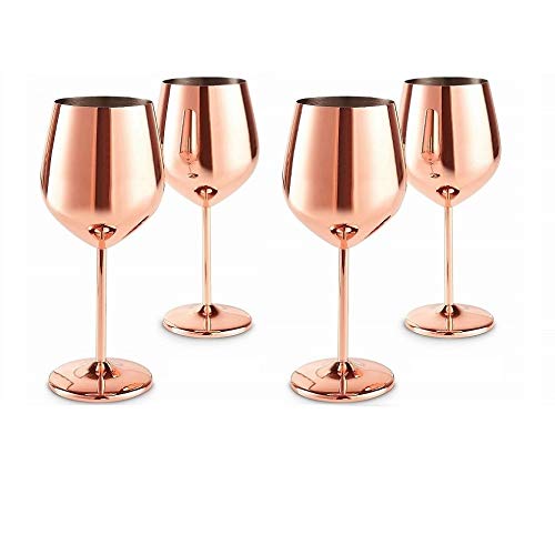 Copper Platted Wine Glasses - Set of 4 pcs